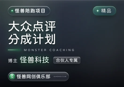 大众点评分成计划【完整课程】-怪兽网创俱乐部