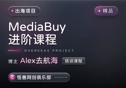 MediaBuy 进阶课程【完整课程】-怪兽网创俱乐部