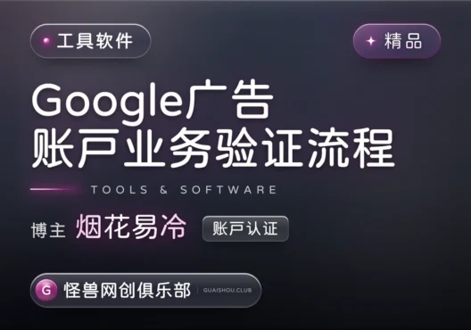 BrandBid-广告投放新手Google广告账户业务验证流程-怪兽网创俱乐部