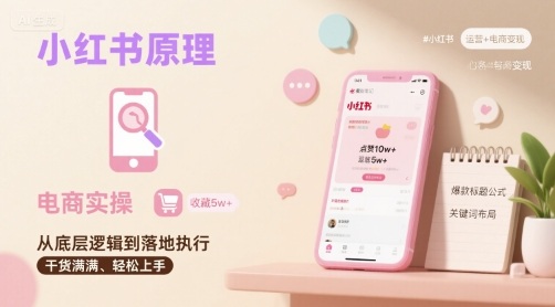 小红书原理以及详细实操流程，小红书电商教程-怪兽网创俱乐部