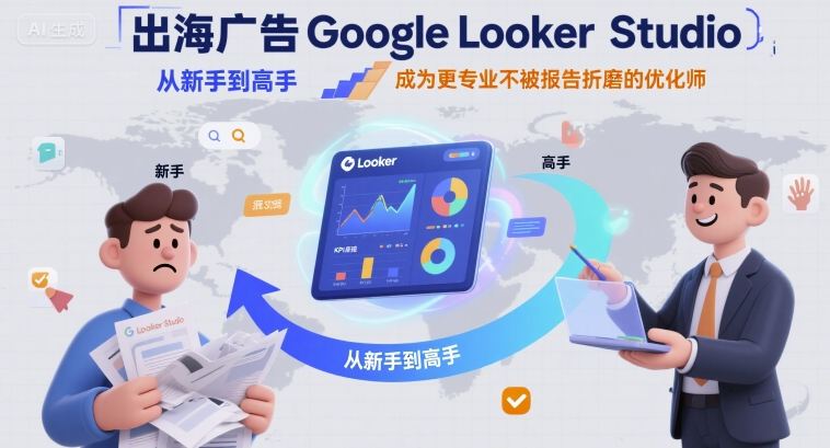 出海广告Google Looker Studio从新手到高手，成为更专业不被报告折磨的优化师-怪兽网创俱乐部