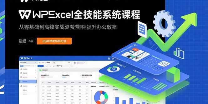 图片[1]-（15873期）WPS Excel全技能系统课程：从零基础到高阶实战全覆盖，全面提升办公效率-怪兽网创俱乐部