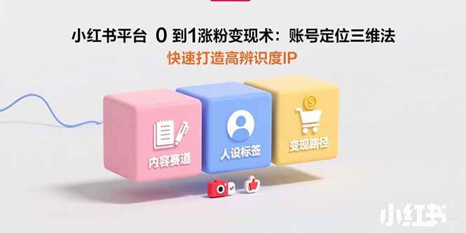 （15656期）小红书平台0到1涨粉变现术：账号定位三维法，快速打造高辨识度IP-怪兽网创俱乐部