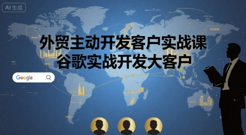 外贸主动开发客户实战课，谷歌实战开发大客户-怪兽网创俱乐部