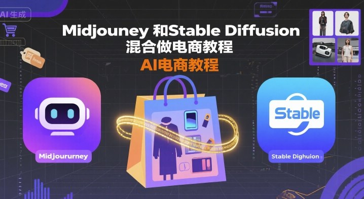 Midjourney和Stable Diffusion混合做电商教程-ai电商教程-怪兽网创俱乐部