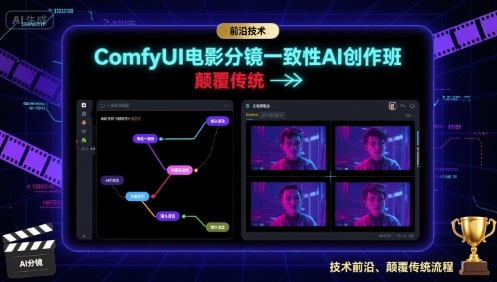 ComfyUI电影分镜一致性AI创作班，前沿技术，颠覆传统-怪兽网创俱乐部