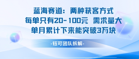 蓝海赛道：需求量大 单月累计下来能突破3W-怪兽网创俱乐部