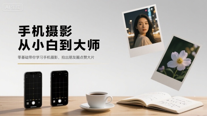 手机摄影从小白到大师，零基础带你学习手机摄影，拍出朋友圈点赞大片-怪兽网创俱乐部