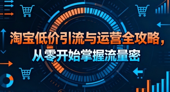 淘宝低价引流与运营全攻略，从零开始掌握流量密码-怪兽网创俱乐部