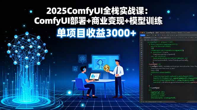 （16013期）2025ComfyUI全栈实战课：ComfyUI部署+商业变现+模型训练，单项目收益3000+-怪兽网创俱乐部