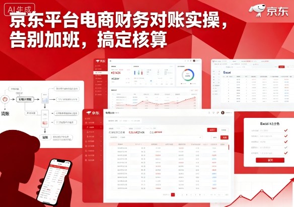 京东平台电商财务对账实操，告别加班，搞定核算-怪兽网创俱乐部