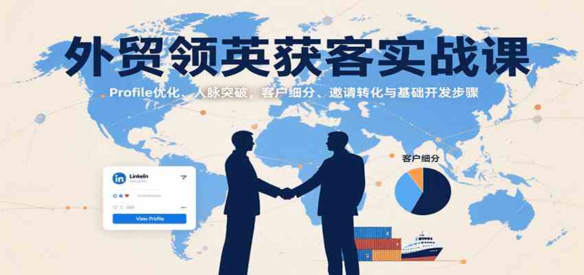 外贸领英获客实战课：Profile优化、人脉突破，客户细分、邀请转化与基础开发步骤-怪兽网创俱乐部