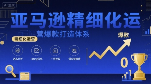 亚马逊精细化运营爆款打造体系，视频课+全套资料文档-怪兽网创俱乐部