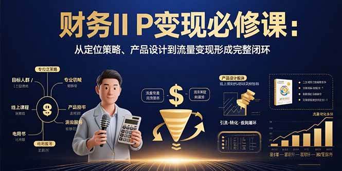 （15728期）财务IP变现必修课：从定位策略、产品设计到流量变现形成完整闭环-怪兽网创俱乐部