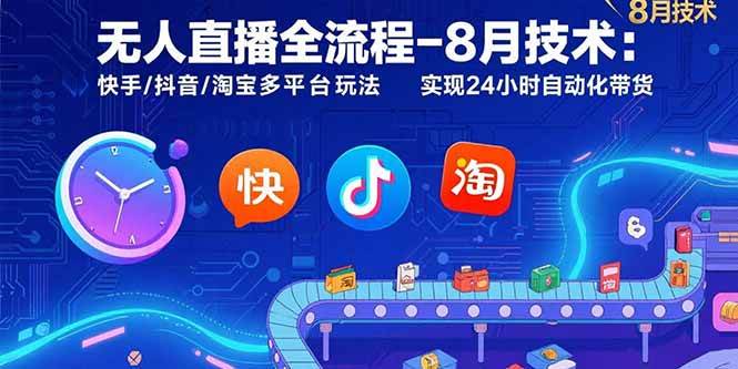 （15635期）无人直播全流程-8月技术：快手/抖音/淘宝多平台玩法 实现24小时自动化带货-怪兽网创俱乐部