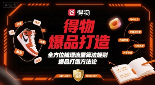 得物爆品打造，全方位梳理得物流量算法规则爆品打造规则-怪兽网创俱乐部