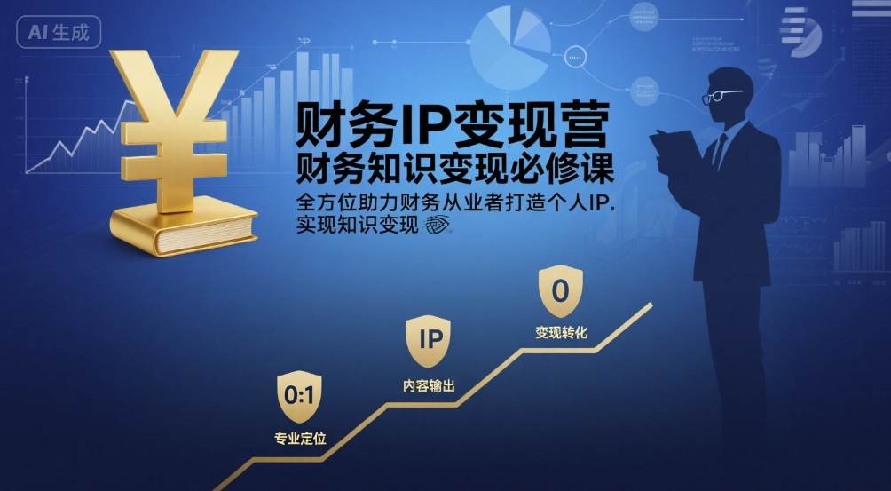 财务IP变现营，财务知识变现必修课，全方位助力财务从业者打造个人IP，实现知识变现-怪兽网创俱乐部