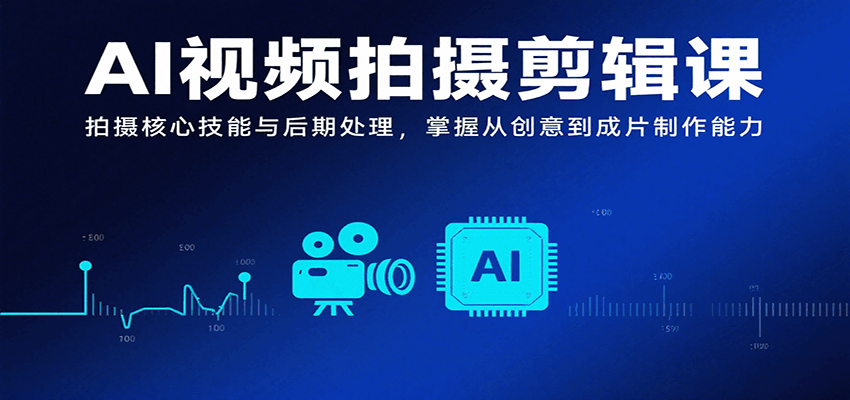AI视频拍摄剪辑课，拍摄核心技能与后期处理，掌握从创意到成片制作能力-怪兽网创俱乐部