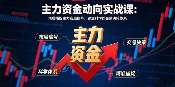 （15804期）主力资金动向实战课-8月：精准捕捉主力布局信号，建立科学的交易决策体系-怪兽网创俱乐部