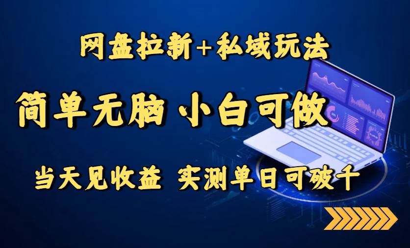 （15744期）网盘拉新+私域玩法，简单无脑，小白可做，当天见收益，实测单日可破千-怪兽网创俱乐部