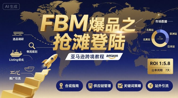 FBM爆品之抢滩登陆-亚马逊跨境教程-怪兽网创俱乐部