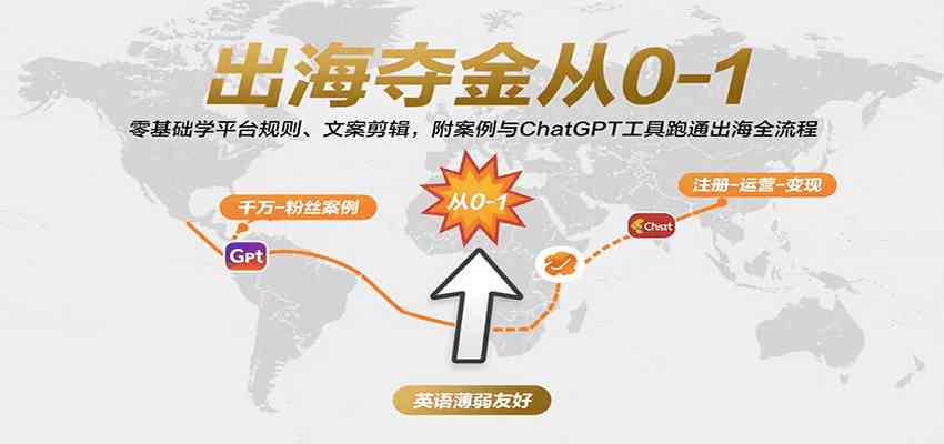 出海夺金从0-1：零基础学平台规则、文案剪辑，附案例与ChatGPT工具跑通出海全流程-怪兽网创俱乐部
